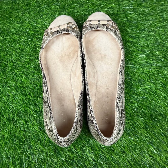 Kelly & Katie WENDIE Flats Snake Print Ballet Slip On Shoes Women's 7.5M - Picture 6 of 13
